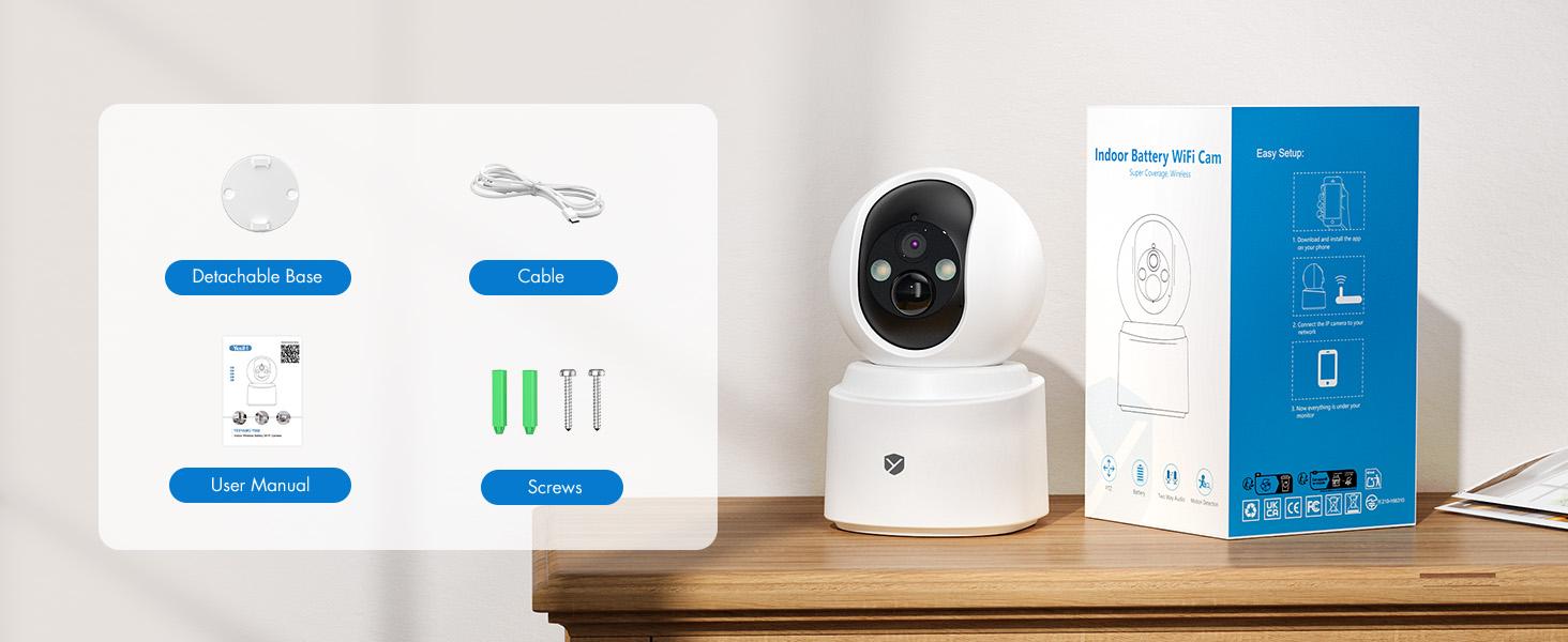 YESPANO indoor battery camera:Long Standby Rechargeable Surveillance Camera with Motion Alert and Spotl,Color ight Vision, AI Human Detection, 2-Way Audio, Cloud/SD Storage Protection security cameras for home YESPANO indoor battery camera:Long Standby Rechargeable Surveillance Camera with Motion Alert and Spotl,Color ight Vision, AI Human Detection, 2-Way Audio, Cloud/SD Storage Protection security cameras for home