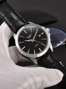 Men's Automatic Watch, Business Date Mechanical Watch, Waterproof Leather Night Glow, Minimalist Gift, Elegant Timepiece for Men, Leather Strap Watch