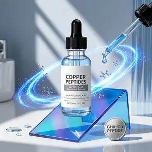 Copper Peptides GHK-Cu Serum with Hyaluronic Acid Skin Tightening Hydrating Anti Aging Wrinkle Repair Gentle Formula for All Skin Types