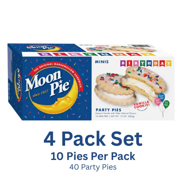 MoonPie Party Pies Vanilla Cookies with Marshmallow Center & Sprinkles - Ideal for Birthday Celebrations and Special Occasions - Cake