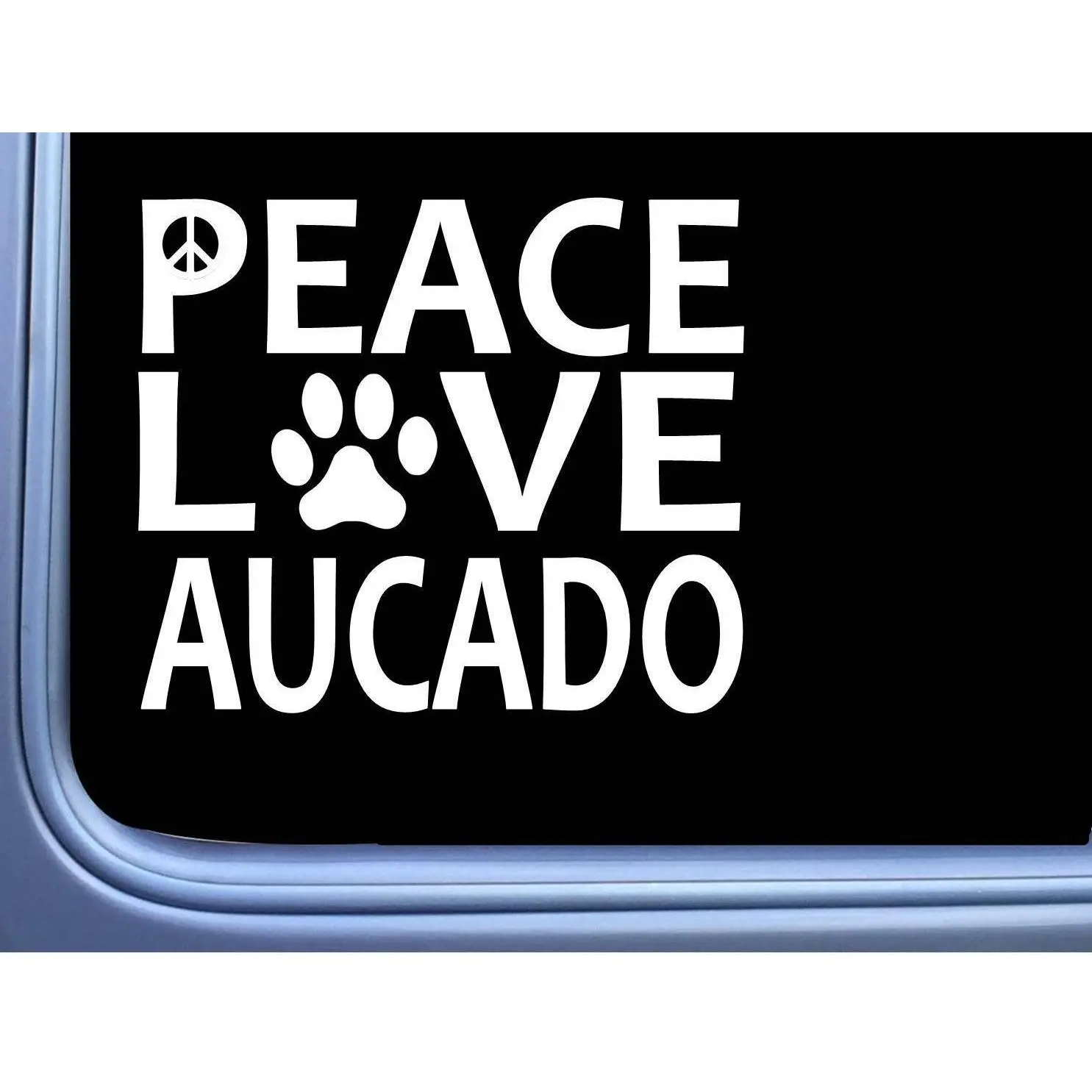 Aucado Peace Love L599 Australian cattle Dog Sticker 6" decal