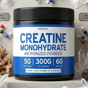 Creatine Monohydrate Powder 5g, Micronized & Unflavored, 60 Servings, Pure Creatine Supplement for Men & Women, Supports Muscle, Energy & Recovery, Non-GMO & Vegan