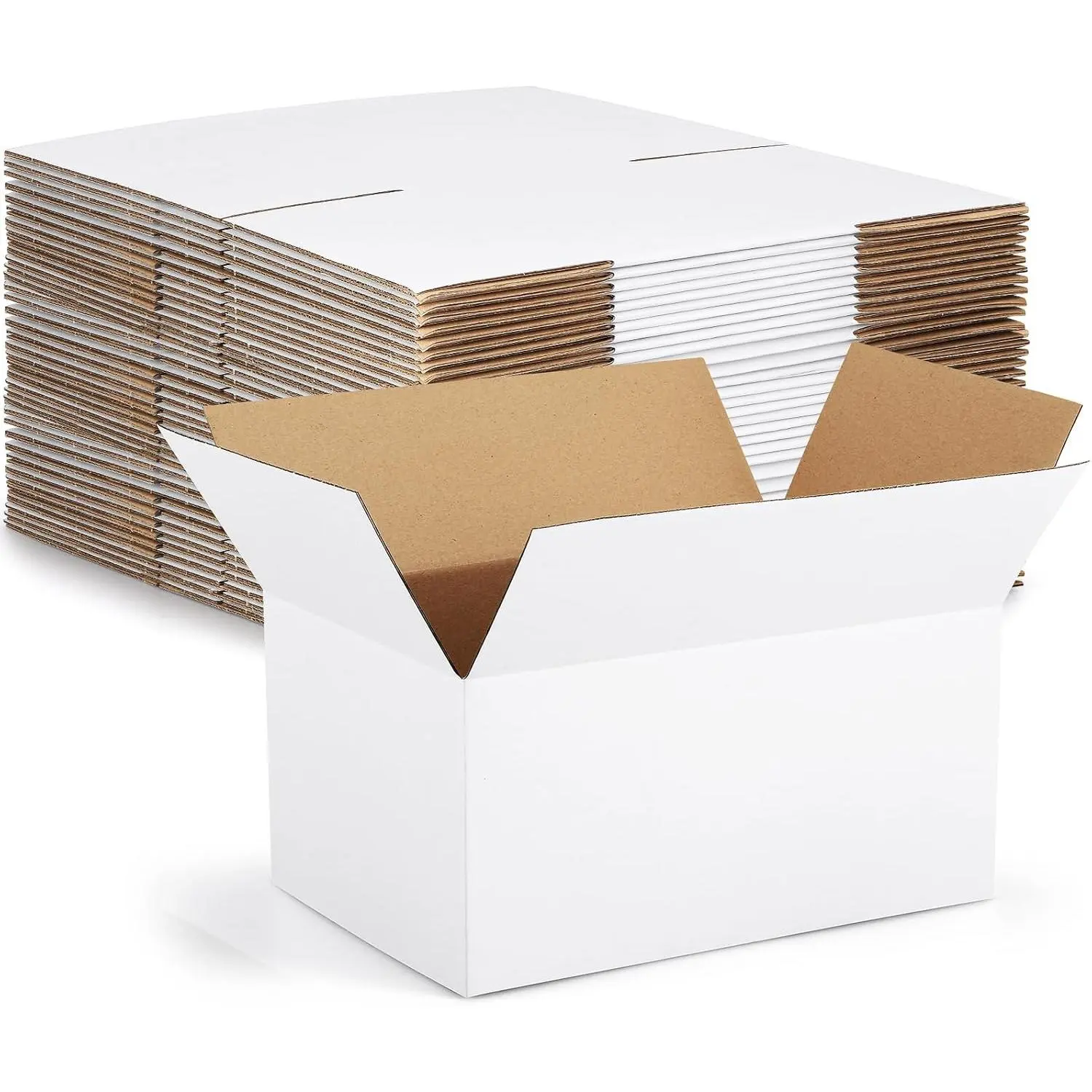 10x7x5-Small-Shipping-Boxes-30-Pack-White-Corrugated-Box-Mailers, Cardboard Boxes for Packaging Small Business, Mailing