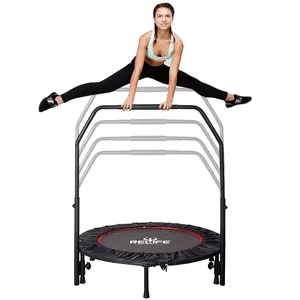 RELIFE SPORTS 48 Inch Mini Jump Trampoline | 330LBS Max Load with Safety Handle | Adult Rebounder for Indoor/Garden Workout/Exercise Trampoline