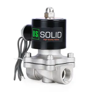 U.S. Solid 3/4" Stainless Steel Electric Solenoid Valve 24VDC N.C. Air Water Oil