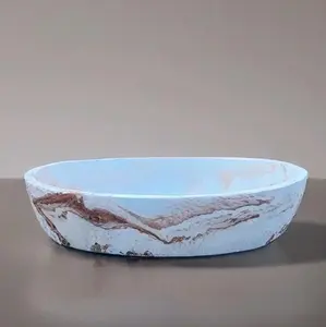 Trinket Dish with bronze marble design. Perfect bowl for holding jewelry, keys & more!