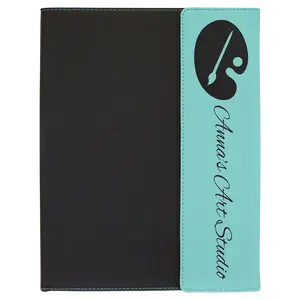 9 1/2" x 12" Personalizable Leatherette / Canvas Portfolio with Notepad