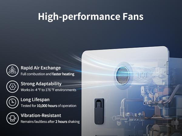 65,000 BTU RV Tankless Water Heater, High Altitude Available, 12V, CSA Certificated, with Multi-function Controller, On Demand Instant Hot Water Heater, Compatible with all RVs