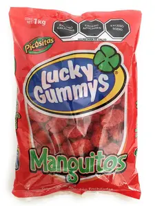 Manguitos Picositos Lucky Gummys Mango Flavored Gummies with Chili, Spicy Candy, 2.2lb