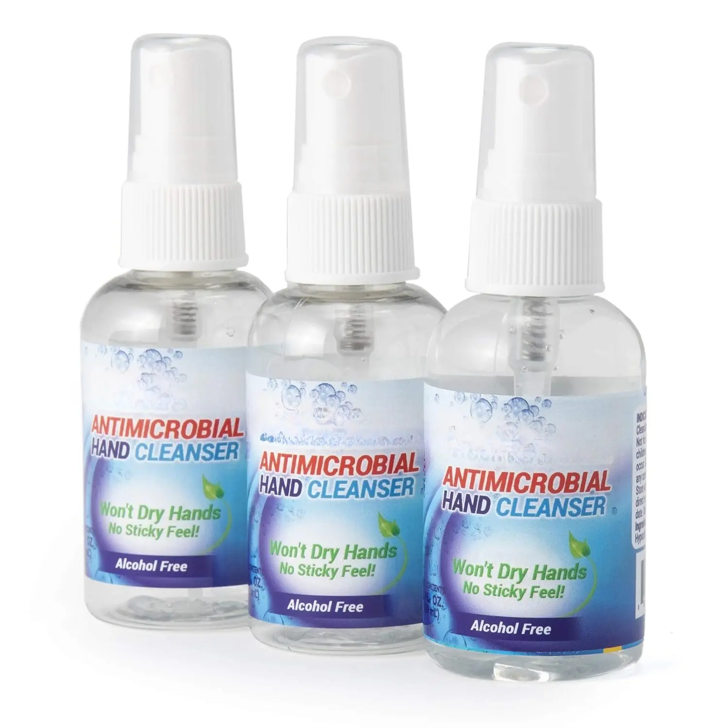Skin & Hand Cleanser, 2 Ounce Spray Bottle (Pack of 3) Alcohol-Free Safe Cleanser