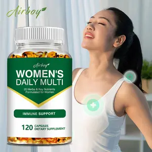 Airboy 120-capsule multivitamin supplement, dietary supplement, immune support formula, 20 herbs and key nutrients, specially formulated for women.