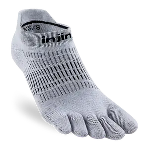 Injinji Women's Run Lightweight No-Show Ultra-Thin Cushioning in Grey
