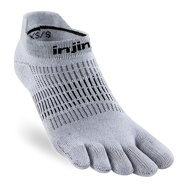 Injinji Women's Run Lightweight No-Show Ultra-Thin Cushioning in Grey