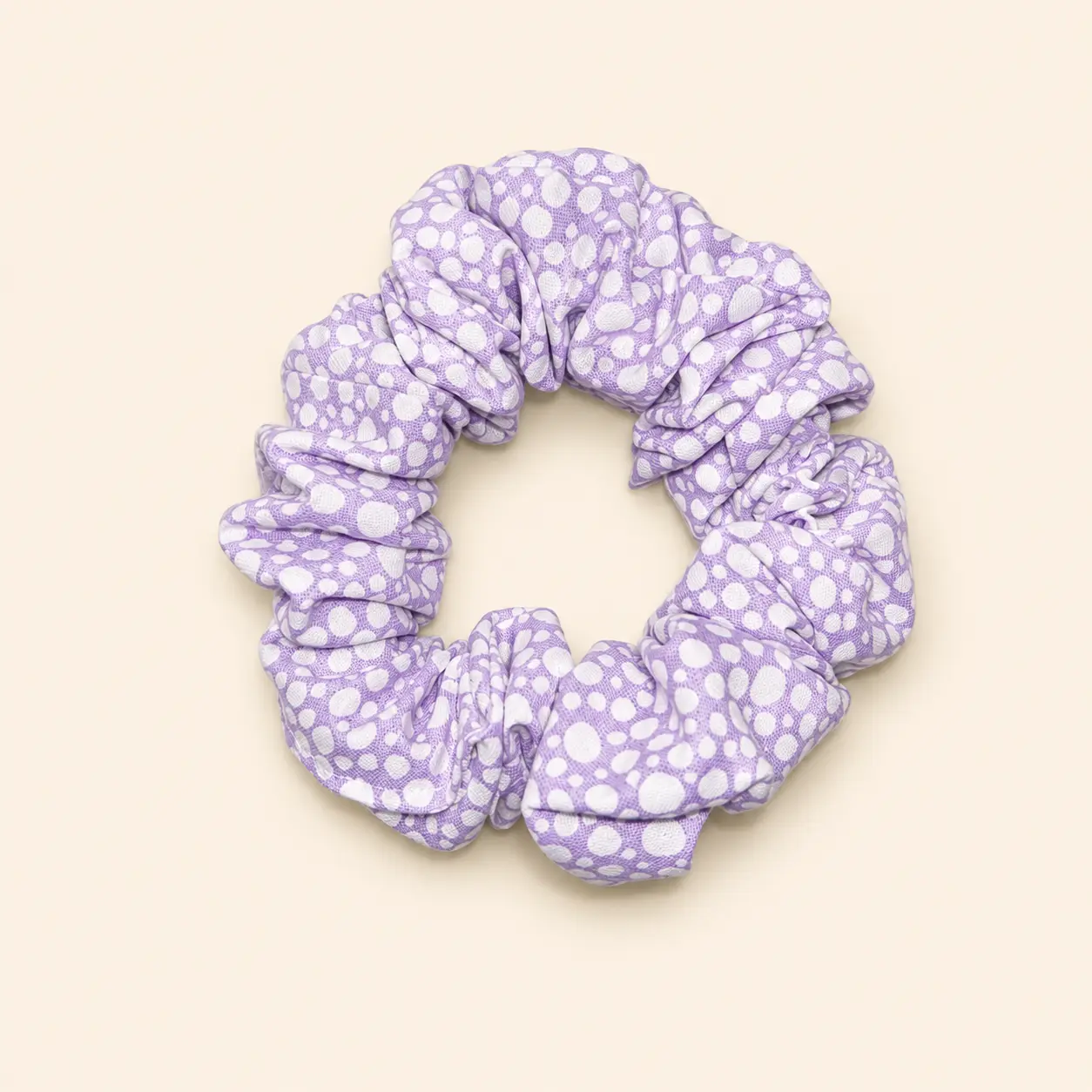 Purple Dot Scrunchie