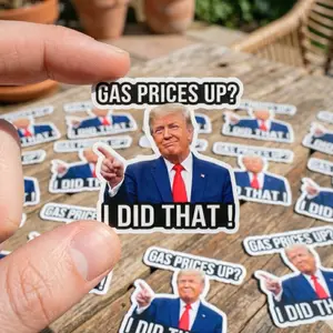 Trump I Did That Stickers Pack, Gas Price Vinyl Sticker