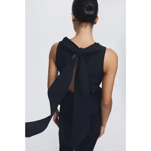 H&M Tie-detail peplum top