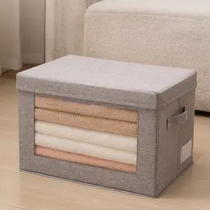 Office Document Storage Box with Transparent Front Window, Home Organiser for Home and Office Use