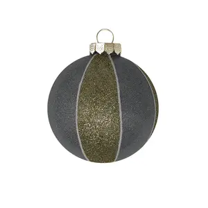 Gold & Silver Glittered Round