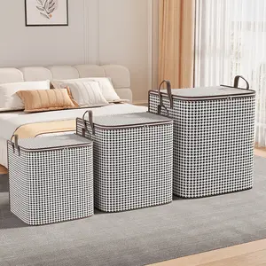 Birdseye Clothes Storage Bag, Home Closet Organizer Box, Moving Packing Bag, Non-Woven Fabric Quilt Bag, Ca Prop 65 Compliant