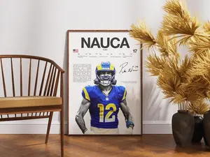 Puka Nauca Poster, NFL Wall Print, Football Poster , NFL Poster Print, Sports Decor, Los Angeles Rams Poster, NFL Gift