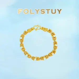 [FOLYSTUY (YNW17)]8.43 Inch Dragon bone Bracelet, 8.6mm Thick, Bold Statement Jewelry