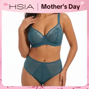 HSIA Mermaid Scales Elegant Sexy Lace Underwear Sexy Sheer Mesh Breathable Soft Waistband Stretchy High Rise Mid Rise Full Coverage Brief Thong Panties Cotton Crotch Everyday Wear
