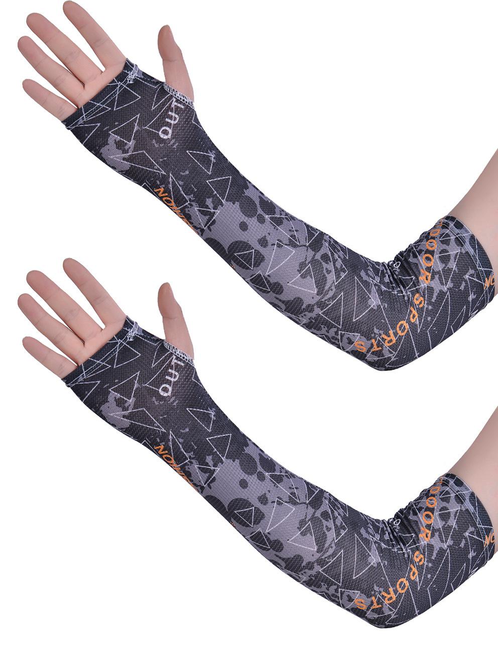 4 Pairs Arm Sleeve with Thumb Holes Women Men UV Protection Cooling  Gloved Arm Sleeves Sports Compression Unisex  Fingerless Sun Compression Long Arm Cover Sleeve for Summer Cycling Running Hiking