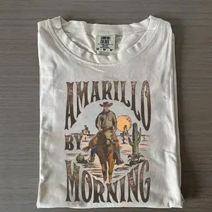 Amarillo by Morning Cowboy T-shirt, Vintage Western Graphic Tee, Country Music Shirt, Desert Cowboy Apparel, Texas Style T-shirt, Western Adventure Shirt
