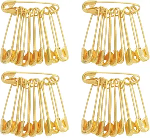 Safety Pins Gold Sewing Pins 200 PCS 19mm / 3/4 Inch Small Safety Pins Size 00 Metal Safety Pins