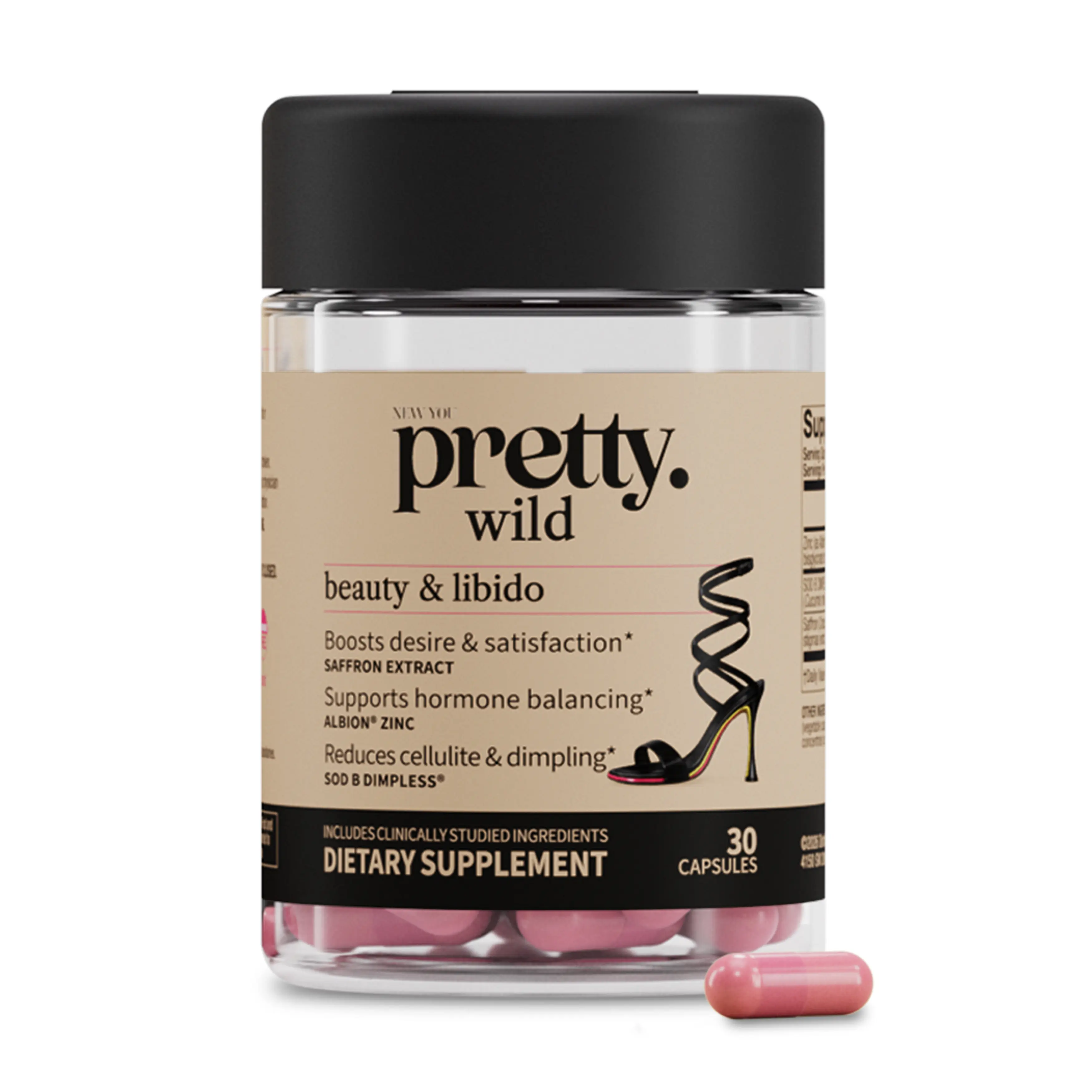 NEW YOU pretty wild – Daily Beauty Supplement with Saffron, French Melon & Zinc for Skin & Wellness Support