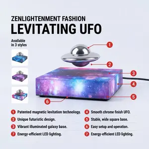 Futuristic Magnetic Levitation UFO - Patented Magnetic Levitation Technology - Ideal Christmas Gift for Tech Enthusiasts