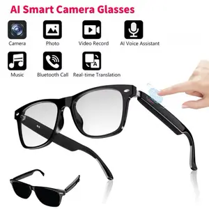 4K Smart AI Glasses with 8MP Camera Video Recording Photo Recognition AI Voice Assistant Bluetooth Call Real-time Translation