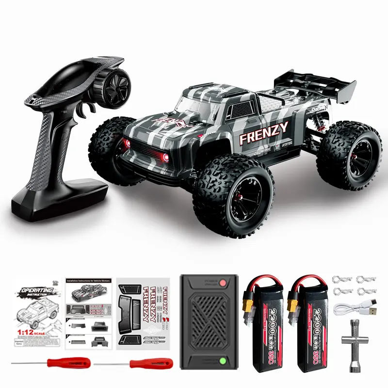 HOSHI N517A 1/12 Brushless RC Cars for Adults, RC Trucks 4x4 Offroad Waterproof, Electric Powered High Speed Remote Control Car, Fast Extreme All Terrain RC Truggy with 3S Battery for Snow Sand