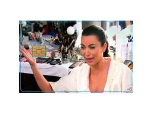 Kim K Crying Meme Credit/Debit Card Skin Sticker Cover (Small Chip) | Crying Reality TV Meme Credit Card Skin Sticker | Glossy Finish