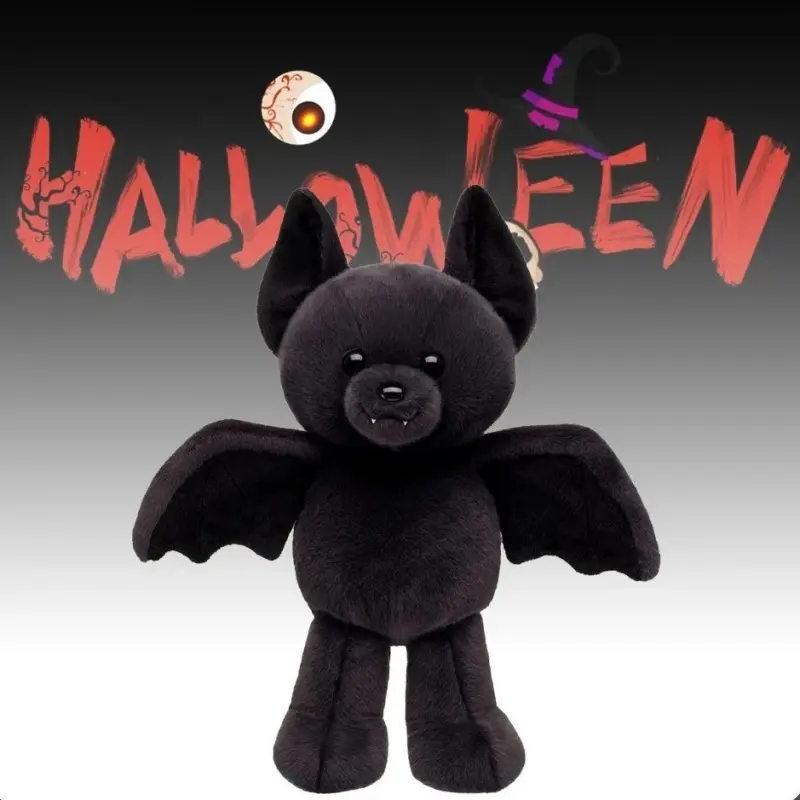 Halloween Bat Plush, Black Bat Stuffed Animal, Soft Plush Toy, Cute Bat Doll, Halloween Decorations, Fall Decor, Holiday Gift 30cm