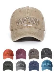 New York Embroidery Baseball Cap, Casual Outdoor Sports Hat for Men & Women, Vintage All-match Sun Hat for Daily Wear