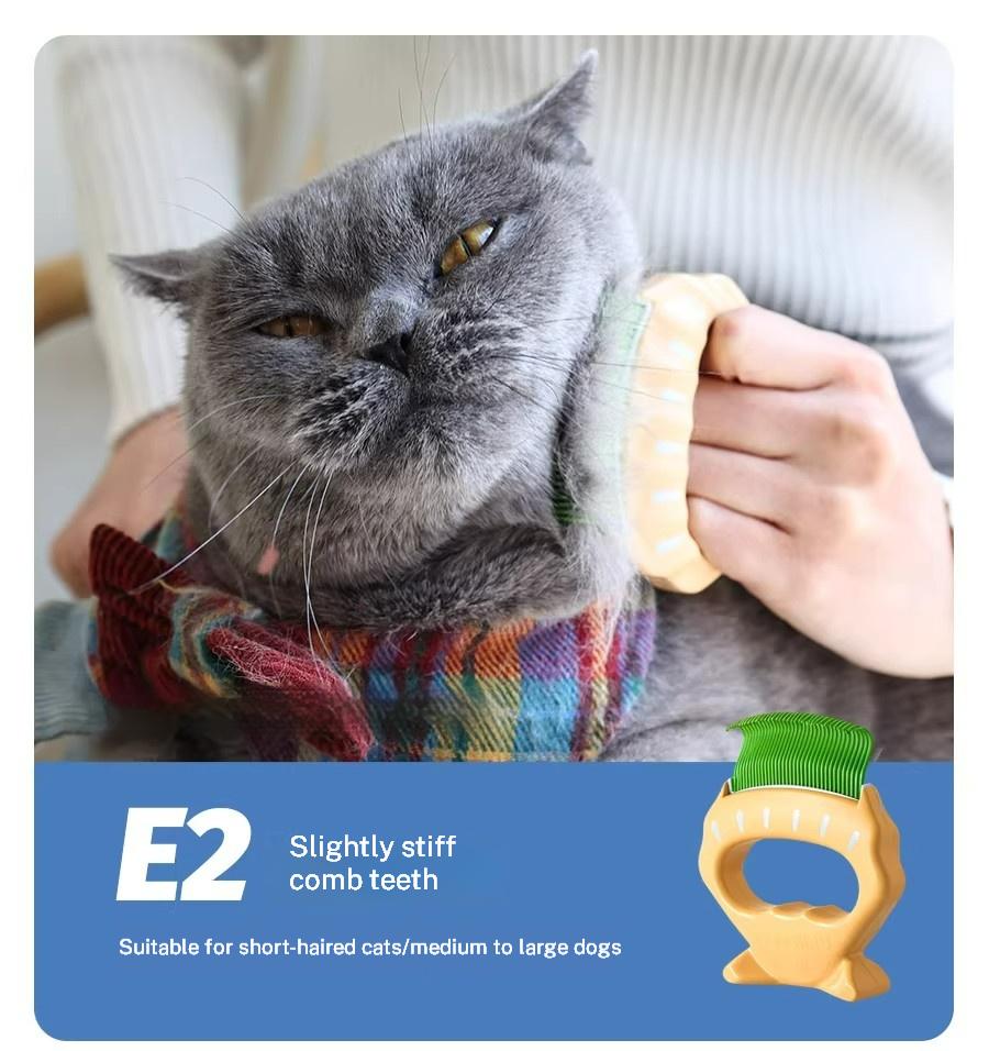 a Gentle, Flexible, Grooming Comb for Pets，Pet Grooming Brush for Dogs, Cats & Rabbits | Effortless Deshedding Tool to Remove Loose Fur