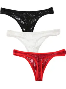 Men's Fashion Print Thongs, Sexy Lace Mesh High Cut G-Strings, Breathable Sweat Absorbent Sports Underwear, Summer Comfort Shorts, Active Sports, Undergarments