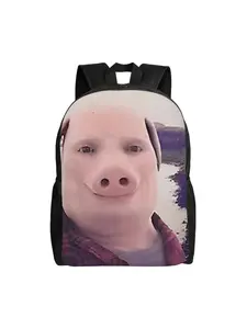 1 pc Multi-Function John Pork Daypack For Work Zipper Closure Men Women Adult Handbag Birthday Gift Back To School Season