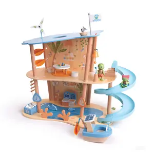 Hape Ocean Rescue Dollhouse Playset - Made with FSC-Certified Wood and Green PE