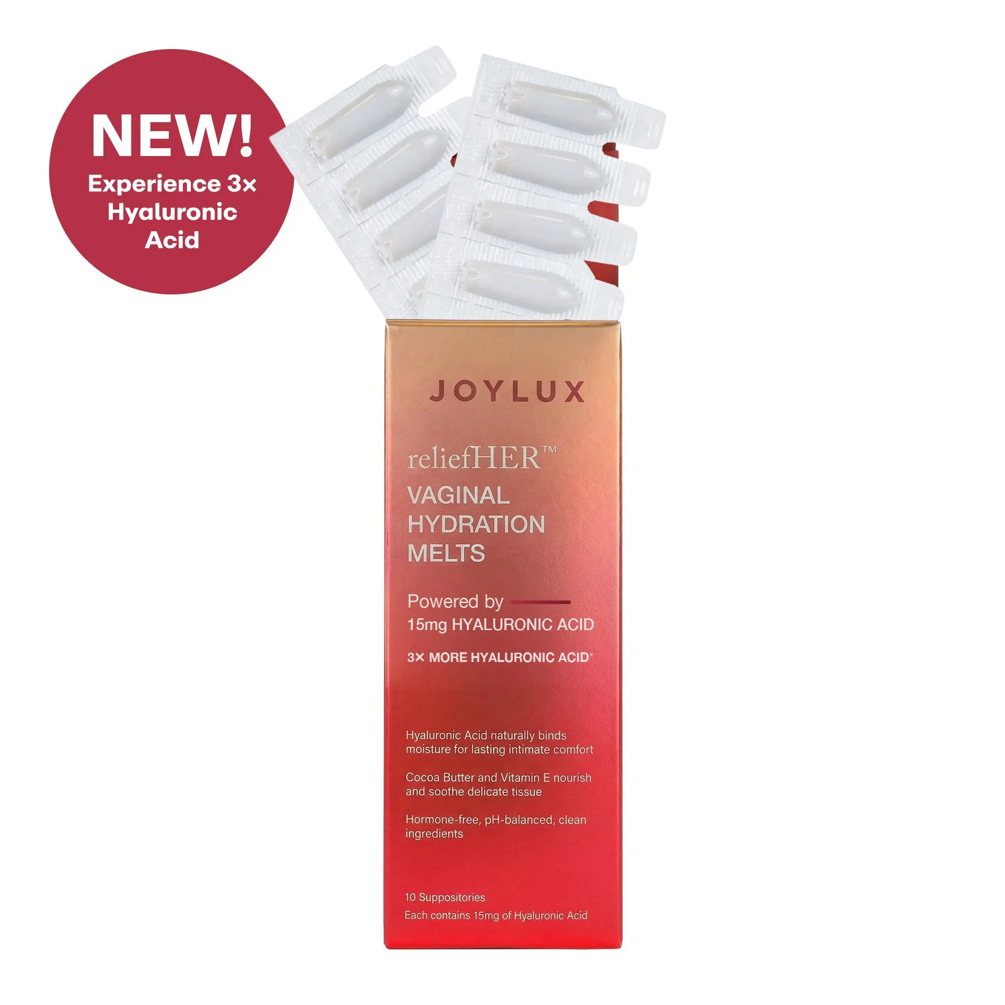 reliefHER Intimate Hydration Melts with 15mg Hyaluronic Acid