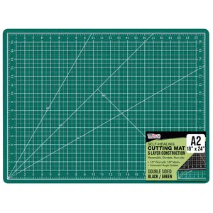 18" x 24" Self-Healing Cutting Mat 5-Ply - Double-Sided Green/Black Craft Mat, Non-Slip Cutting Mats for Crafts, Sewing, Quilting, Scrapbooking