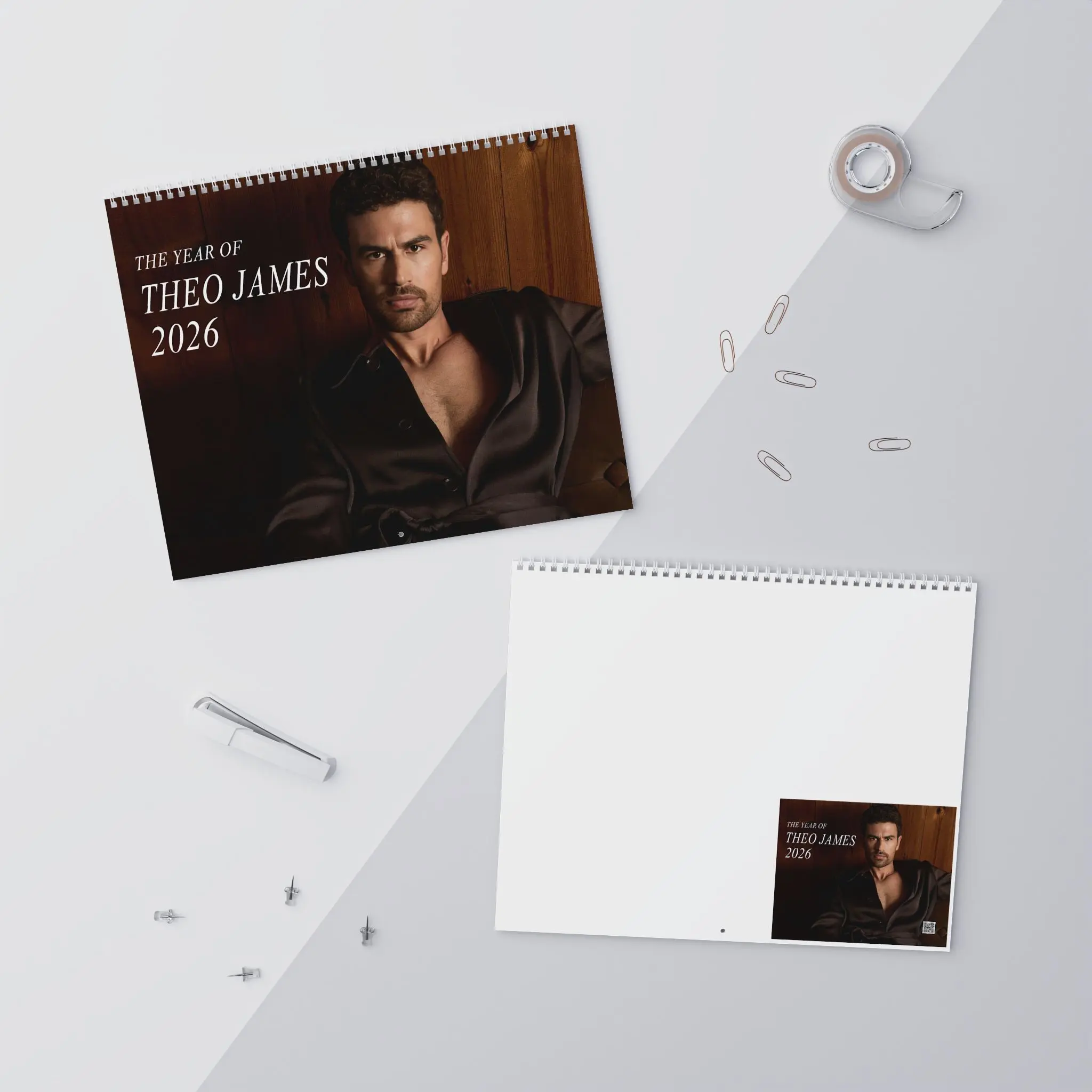 Theo James Calendar 2027 | Fan Art Calendar | Actor Poster 2027 | SPN fans | Gift for Movie Fans-US holidays