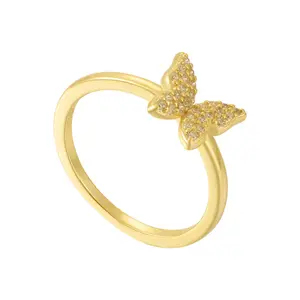 EVRY JEWELS Gold or Silver Plated Women's Hypoallergenic Grow Your Wings Ring
