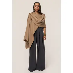 Taupe Radiance Knit Shawl