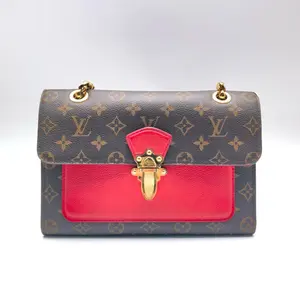 Pre-owned Louis Vuitton Leather Shoulder Bags VICTOIRE Brown Coated Canvas Monogram Shoulder Bag, Crossbody Bag with Gold tone Hardware