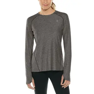 Women's Devi Long Sleeve Fitness T-Shirt | Charcoal Heather