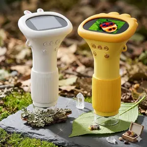 Portable Digital Microscope with IPS Screen, 8 Adjustable LED Lights for Coin Circuit Board Inspection, Home Science Educational Tool for Kids & Adults, Mini Handheld Magnifier for Specimen Observation, Visual Learning Tools