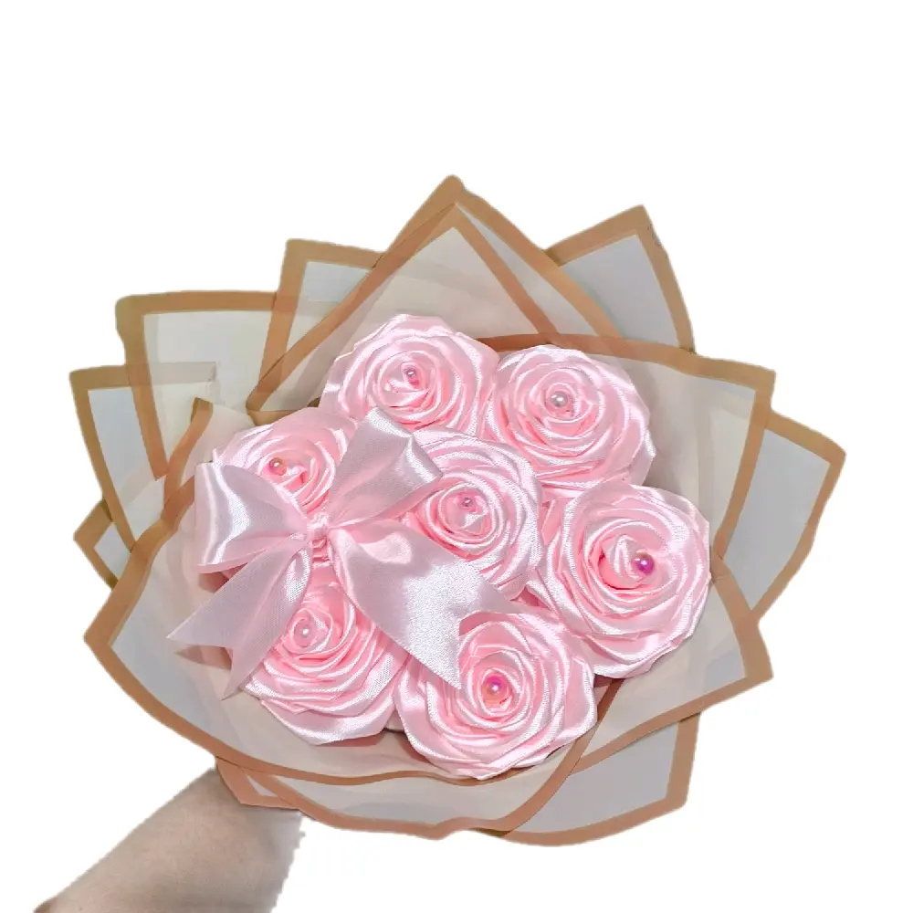 Eternal Pink Roses Bouquet Handmade Exquisite Craftsmanship for Weddings Anniversaries Birthdays Unique Gift Idea