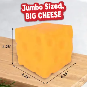 Squishy Cheese Block - Yellow Moldable Fidget Toy for Kids & Adults, Stress Relief Sensory Squeeze Toy, Fun Play & Relaxation, Perfect Easter Gift
